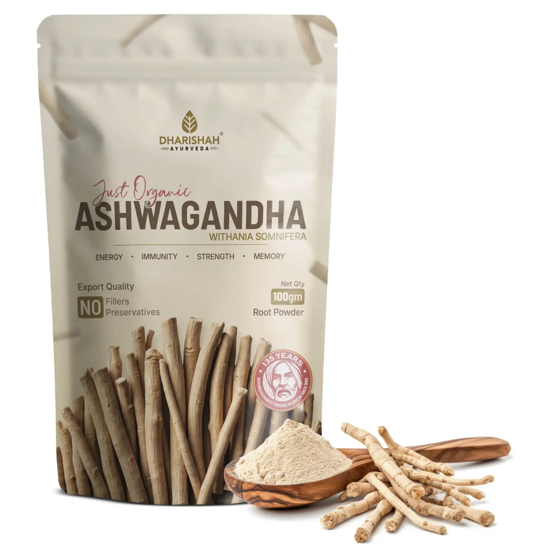 Ashwagandha Powder 100g pouch — Dharishah Ayurveda Withania somnifera