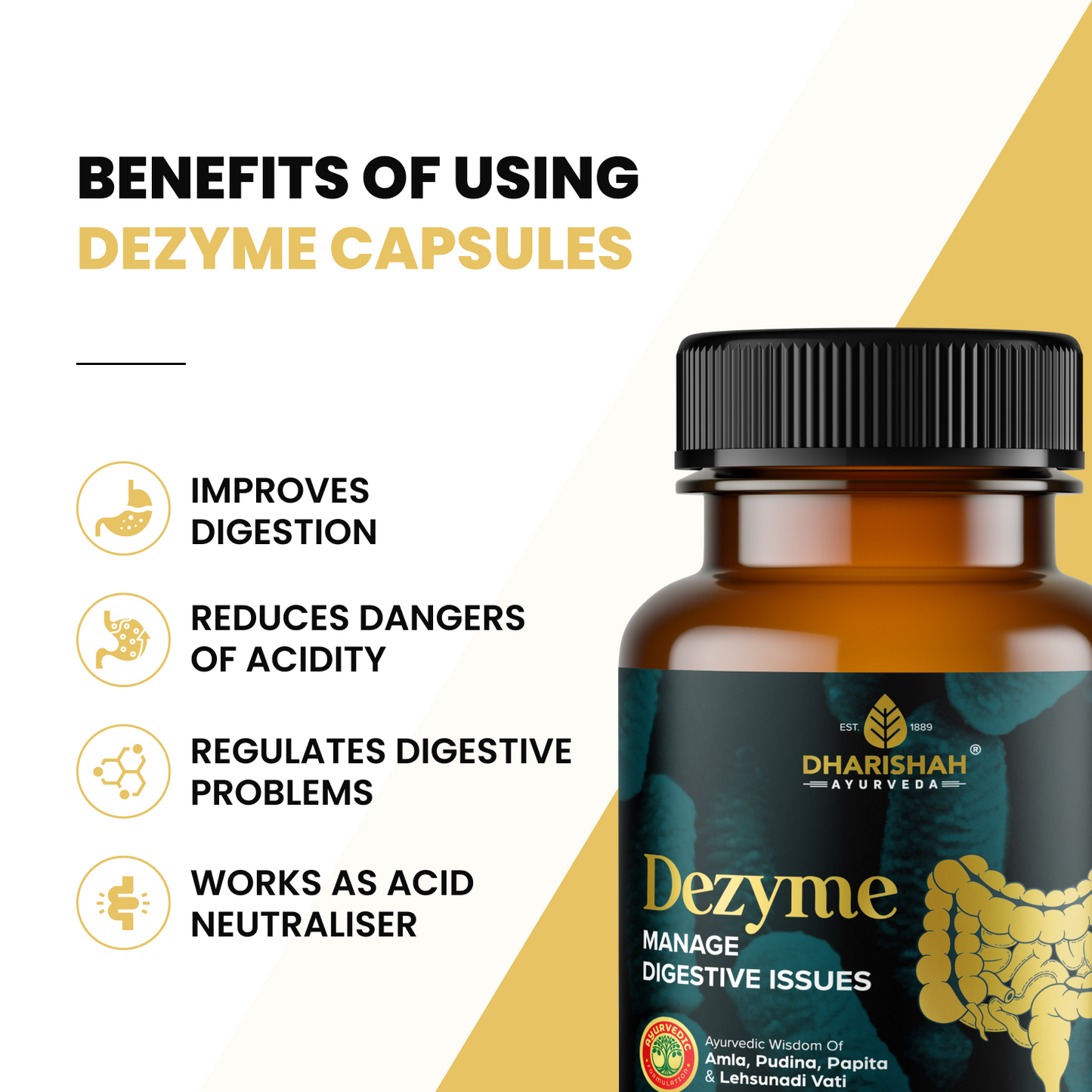 Benefits of using Dezyme capsules.