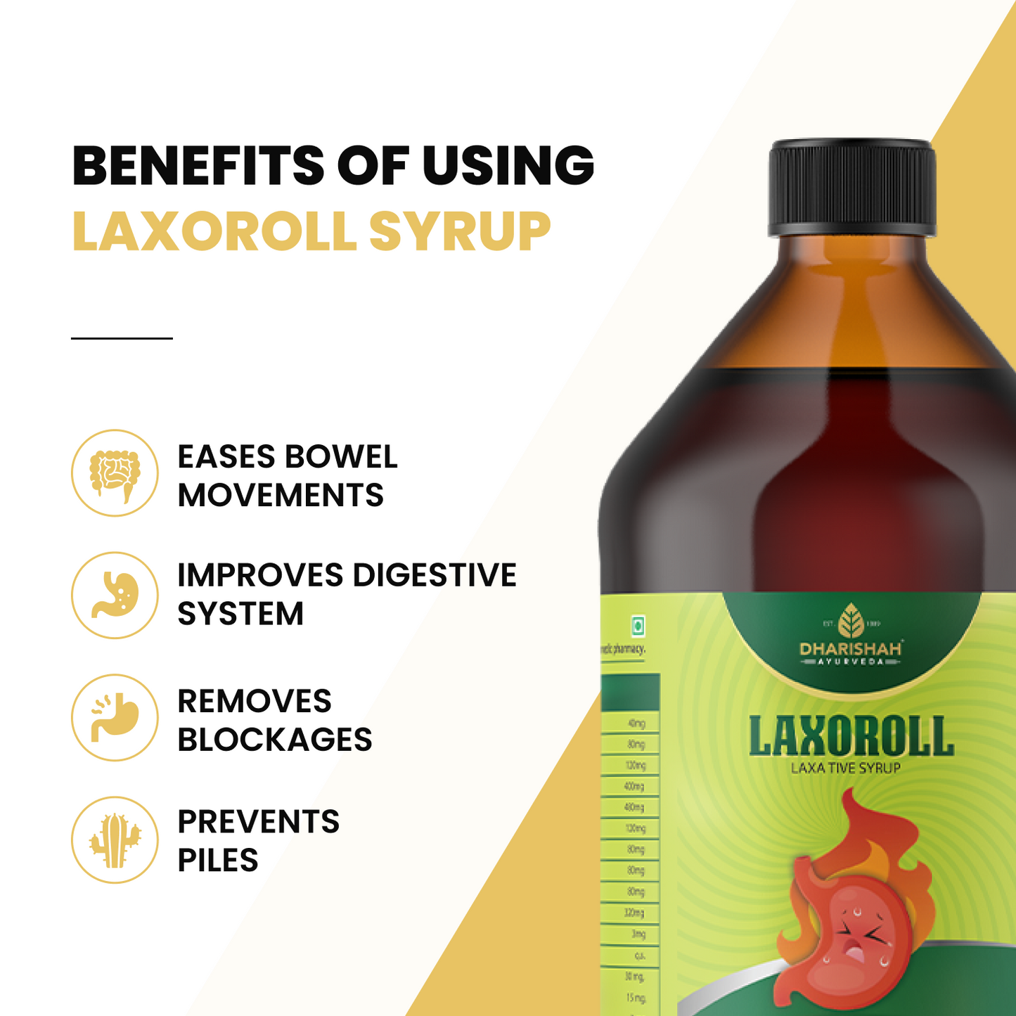 Benefits of using Laxoroll Syrup