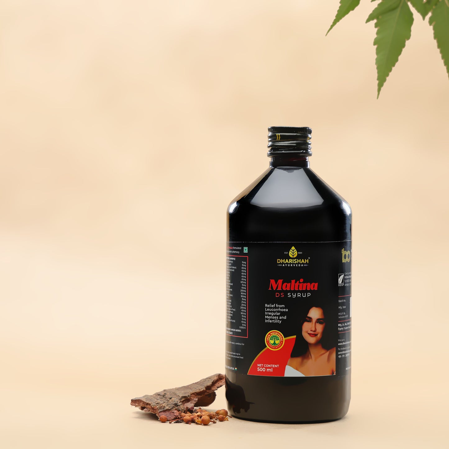 Dharishah Ayurveda Maltina syrup – women’s health supplement for hormonal balance and energy