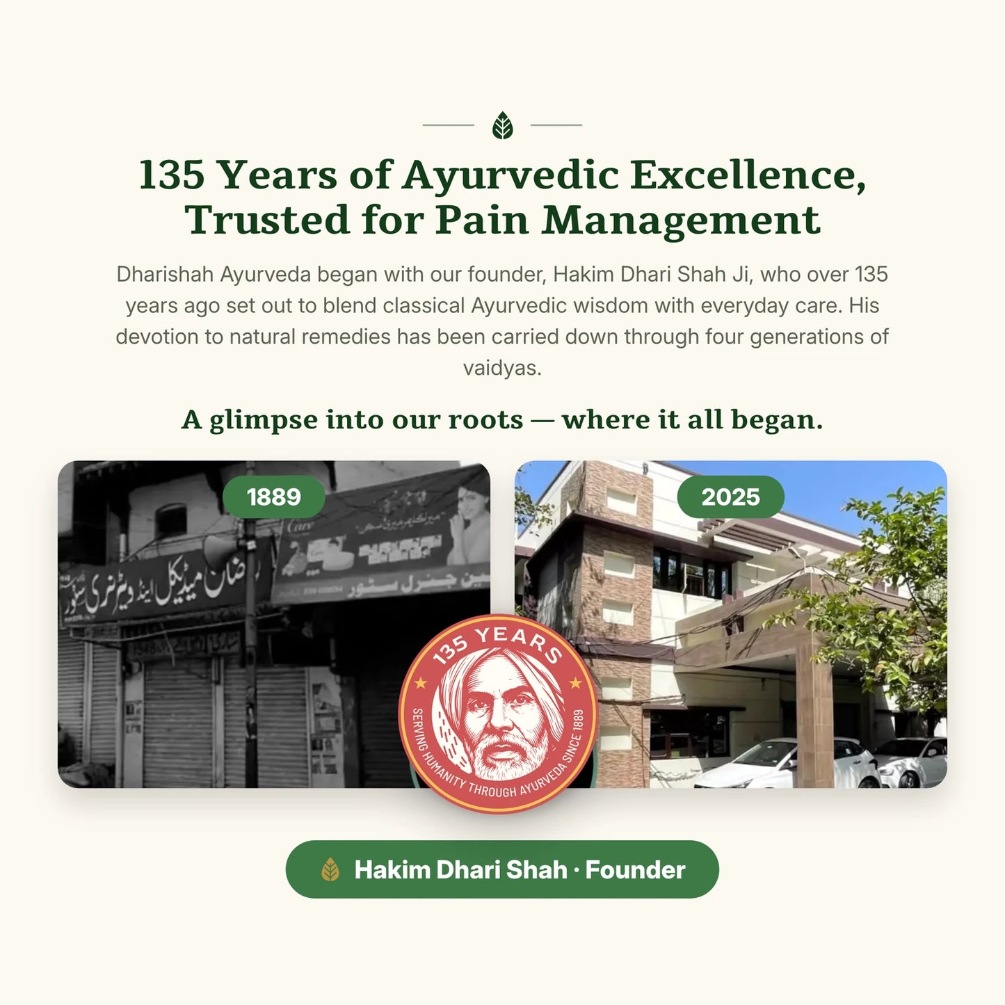 Dharishah Ayurveda 135 year heritage since 1889, founder Hakim Dhari Shah