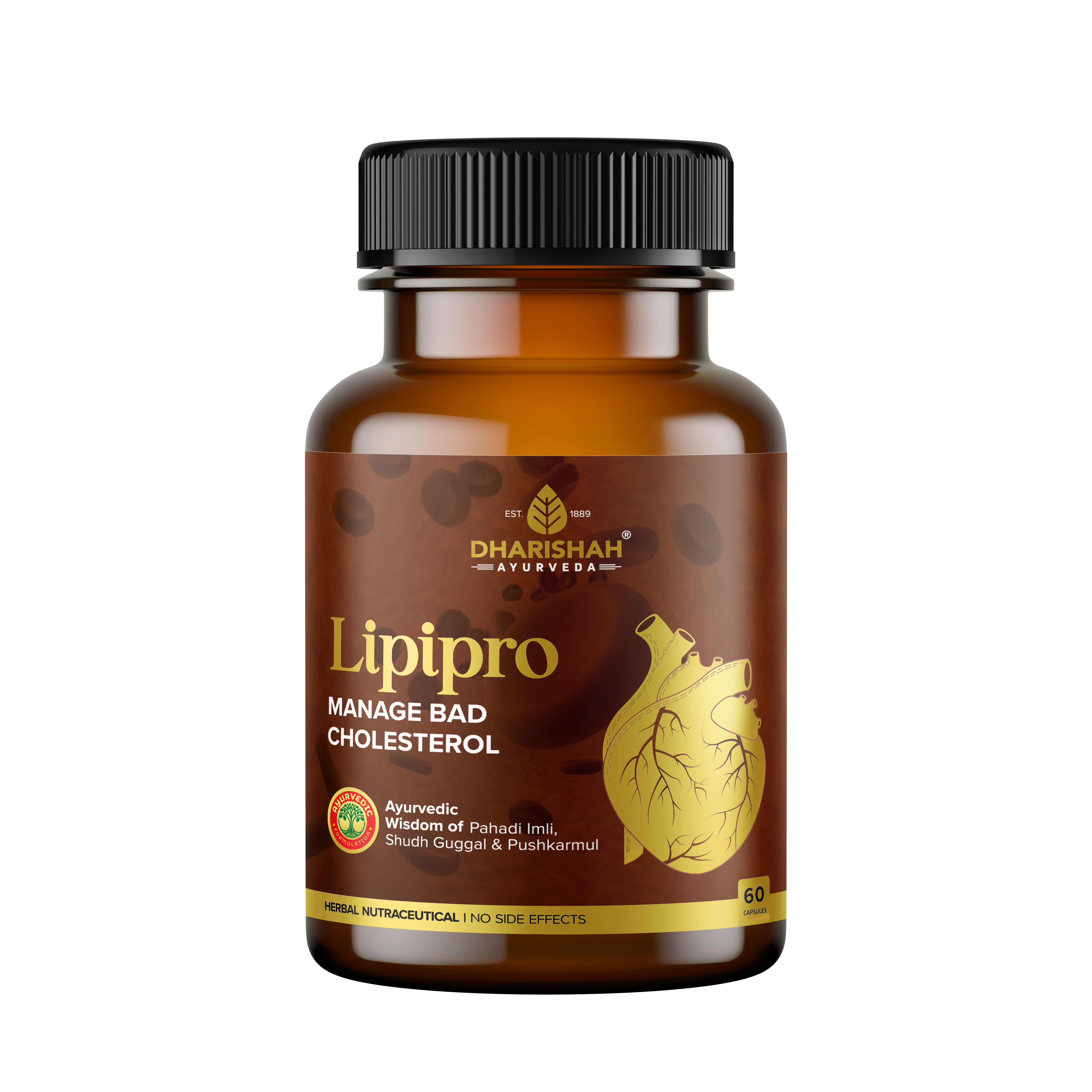 Dharishah Lipipro Capsules Bottle of 60 QTY