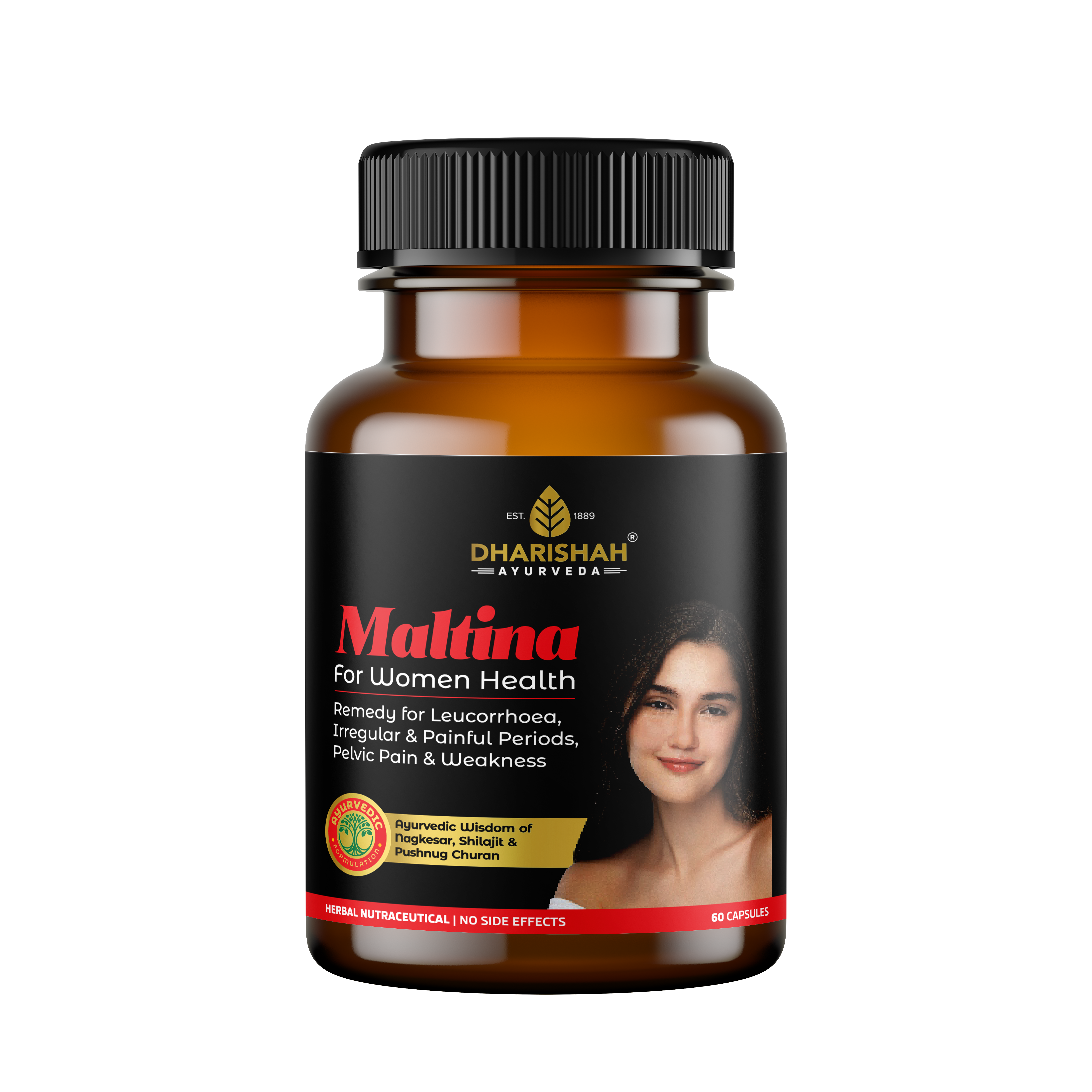 Dharishah Maltina Capsules Bottle of 60 QTY