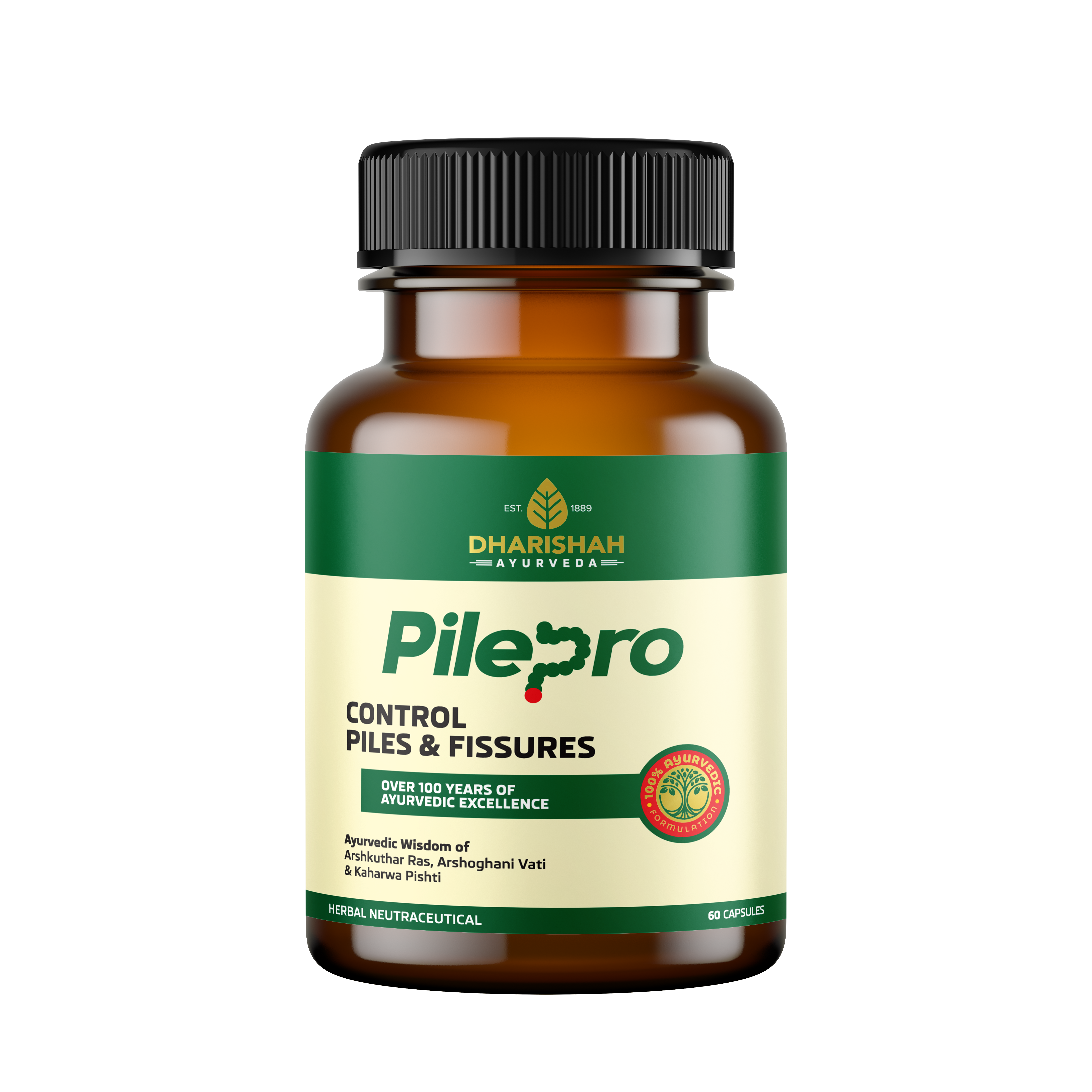 Dharishah Pilepro Capsules Bottle of 60 QTY