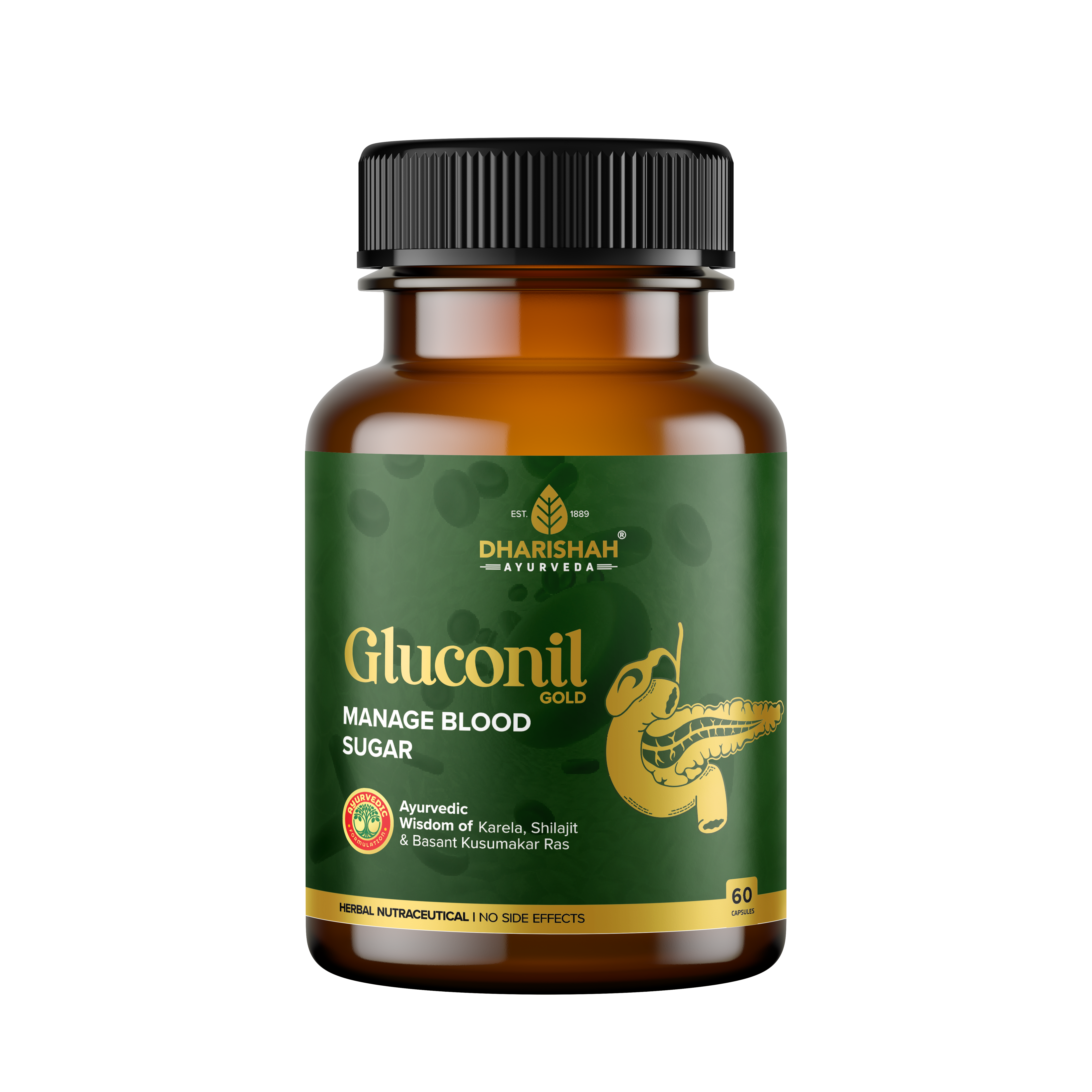 Dharishah Gluconil Capsules Bottle of 120 QTY