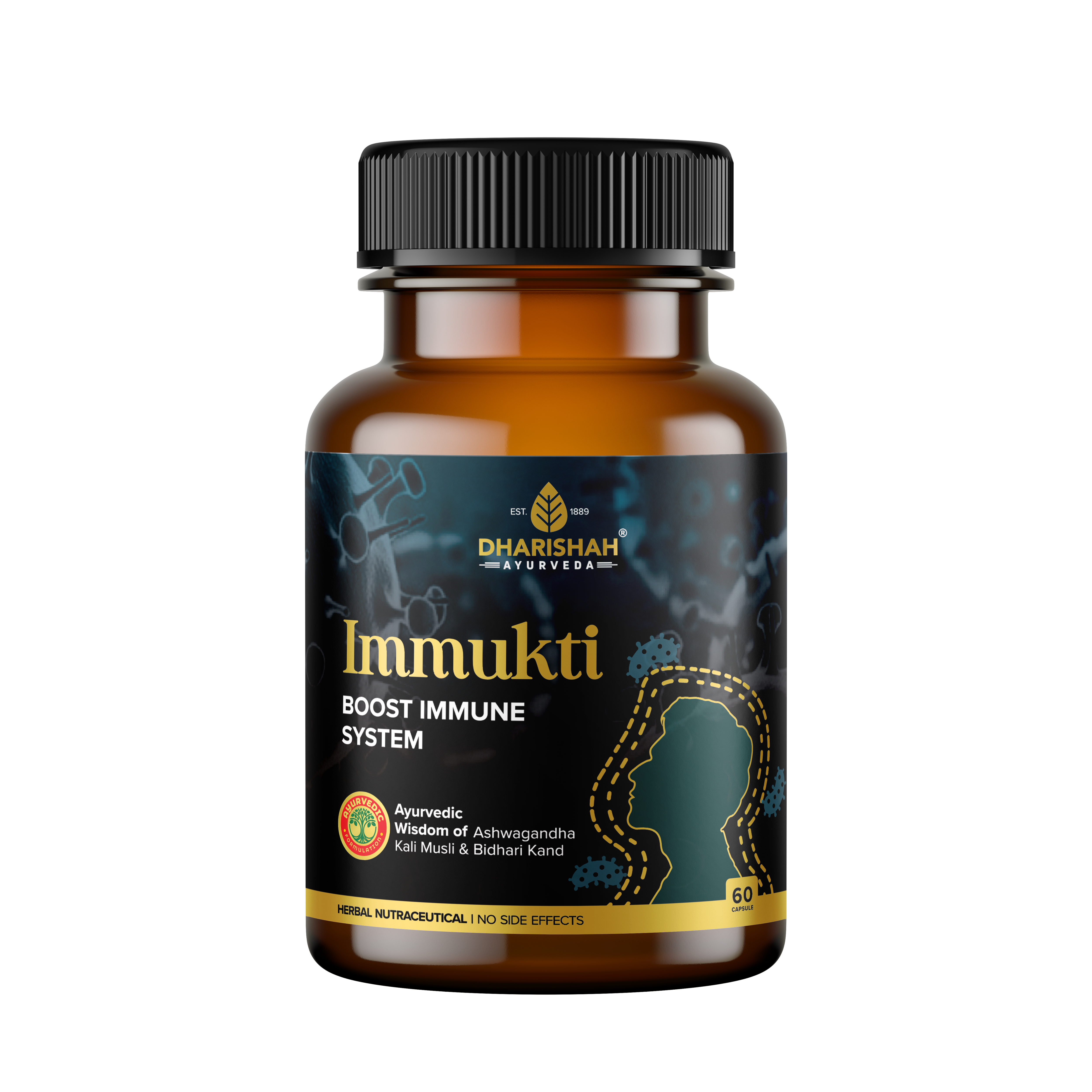 Dharishah Immukti Capsules Bottle of 180 QTY