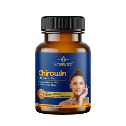 Chirowin herbal capsules – natural Ayurvedic remedy to reduce blemishes and even skin tone