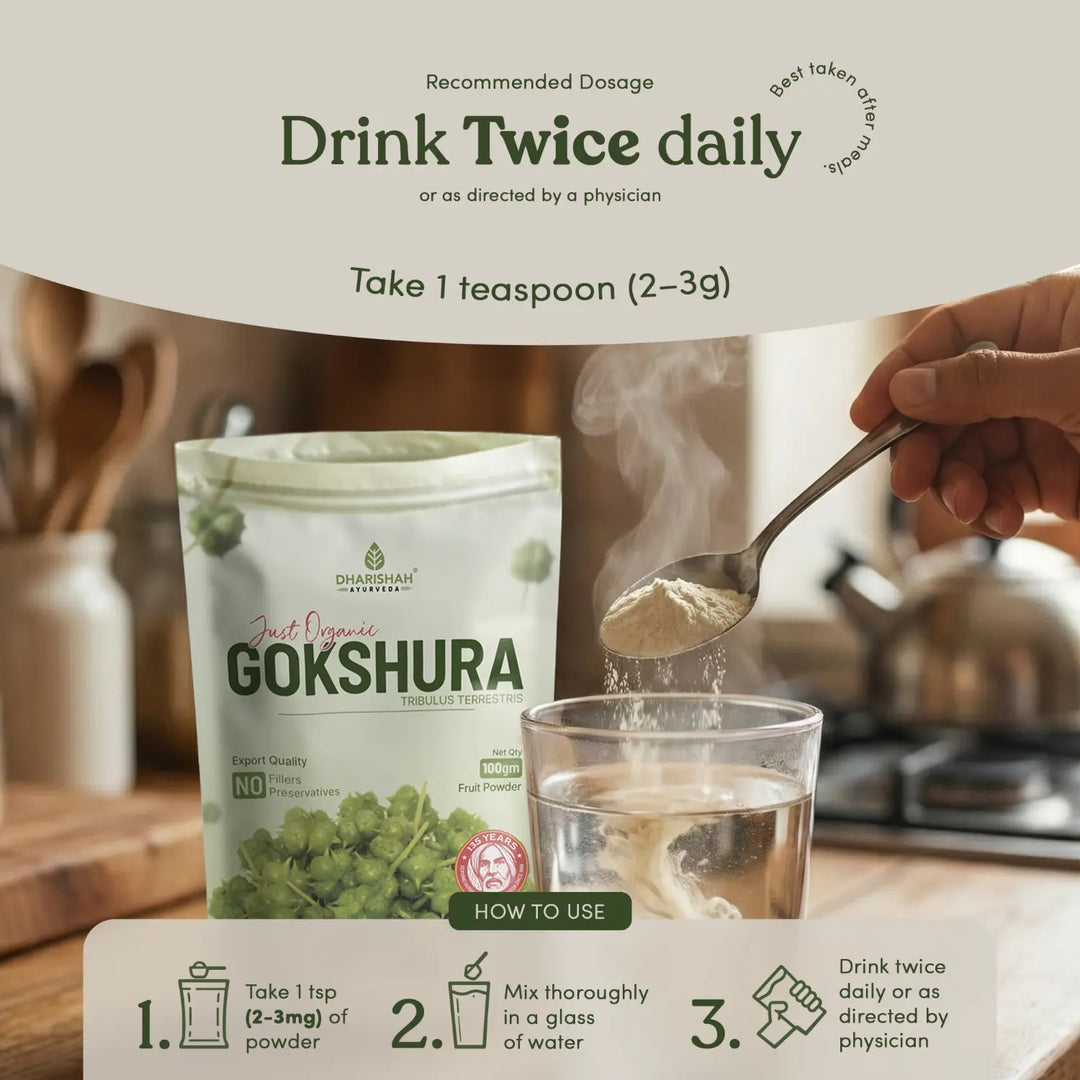 Gokshura Powder lab certificate — purity and heavy-metal tested