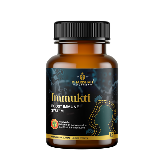 Immukti herbal capsules – natural Ayurvedic remedy with Ashwagandha, Kali Musli, and Bidari Kand for immunity