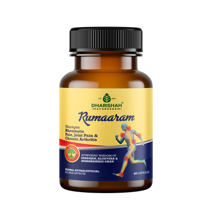 Dharishah Ayurveda Rumaaram capsules – Ayurvedic supplement for rheumatic pain, joint pain, and chronic arthritis