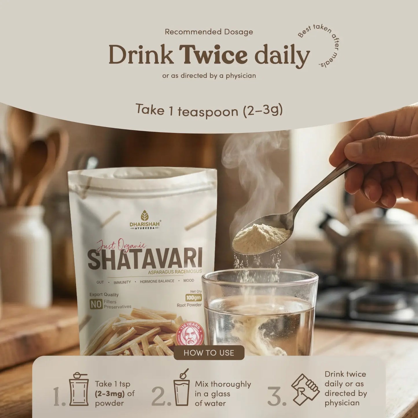 Shatavari Powder lab certificate — heavy-metal and purity tested
