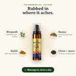 Rumaaram warming Ayurvedic oil with Nirgundi, Haldi, Rasna and clove